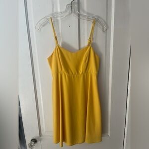 NWOT Forever21 Yellow Woven Mini Dress